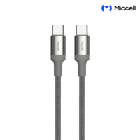 Kabel USB-C Kustom Miccell 60W Pengisian Cepat Tipe C Kabel Anyaman Paduan Aluminium 1M untuk Ponsel Tablet Laptop Pabrik
