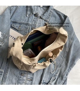 Bolsa Cruzada de Lona de Gran Capacidad, Bolso de Hombro Único para <span class=keywords><strong>Mujer</strong></span>, Bolso de Mano con Múltiples Bolsillos, Bolso <span class=keywords><strong>Bandolera</strong></span>, Bolso Mensajero de Lona - Product Image 3