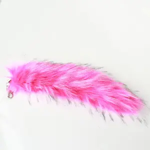 wholesale costume faux fur tail raccoon dog tail key chain fur