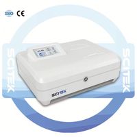 Espectrofotómetro SCITEK de un solo haz con pantalla LCD de 1200 líneas/mM de precisión de 190-1100nm 0.5nm para análisis químico