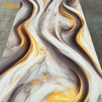 Plaque de marbre en PVC UV, panneau de marbre en PVC pour la décoration murale, imperméable