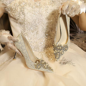 Zapatos de Mujer Antideslizantes con Cordones, de Tacón Bajo y Alto, con Punta Puntiaguda, Estilo Sexy para Banquete, Zapatos de Moda - Product Image 6