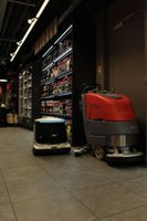 Robot Pembersih Komersial MiCity Navigasi Laser Pengisian Otomatis Tangki Air 37L Pembuangan Kotoran Cakupan 3000 Kaki Persegi untuk Bandara Pabrik
