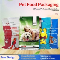 Sacs tissés en composite PP personnalisés pour l'emballage d'aliments pour animaux de compagnie, chiens, chats, lapins, perroquets, poissons, tortues et hamsters