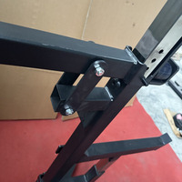 Rack de musculation combiné commercial pour salle de sport avec logo personnalisé, couleur personnalisée, robuste, réglable, pour compétition, avec banc de musculation et presse à haltères avec roulettes