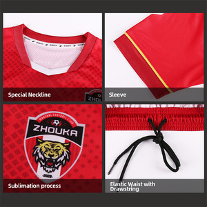 Logo kustom Set seragam sepak bola kaus tim pakaian Olahraga kaus latihan sepak bola pria sublimasi Set lengkap - Product Image 3