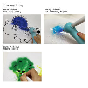 مجموعة أقلام رش هوائية غير سامة للأطفال، أقلام ملونة للرسم والتلوين، لعبة تعليمية لمرحلة ما قبل المدرسة - Product Image 4