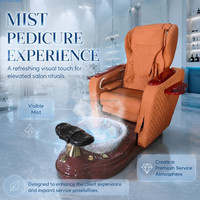 Fauteuil de pédicure électrique de luxe pour salon commercial, avec massage et bassin pour les pieds