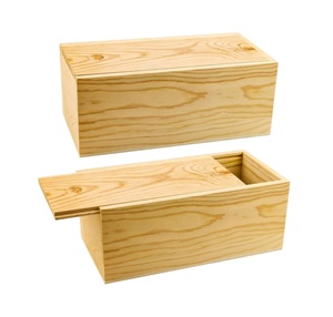 Boîtes en bambou naturel rectangulaires pour le rangement de cartes à collectionner et de chaussures sur le bureau - Product Image 1