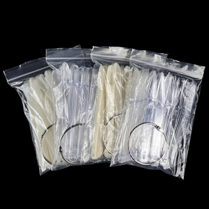 50ชิ้นแผ่นอะคริลิคบัลเล่ต์โลงศพเจลธรรมชาติเเสงเล็บฝรั่งเศสเเสดงสีทาเล็บแฟนอาร์ตเเสง - Product Image 5