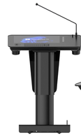 Pupitre électrique réglable en hauteur avec moniteur intégré, table de conférence IoT, plateforme de discours sans fil, podium intelligent