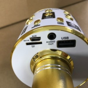 Microphone karaoké portable sans fil en métal avec fonction d'enregistrement et de partage pour fêtes chantantes WS 858 - Product Image 2