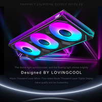 Lovingcool Silent Cooling 5V ARGB Ventilador de caja de computadora con control PWM 120/240/360 Ventilador de refrigeración integrado
