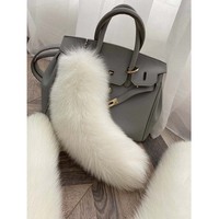 MWFur – porte-clés en fourrure de renard véritable, couleur naturelle, queue de renard naturelle