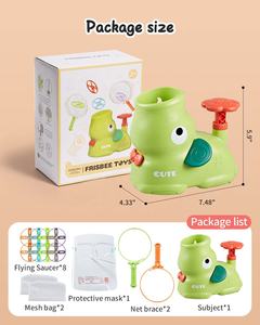 Cartone animato disco volante Set disco disco volante Kick-Start Catch guanto sport all'aria aperta giocattolo per bambini divertente cortile disco volante gioco fatto di plastica - Product Image 6