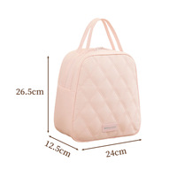 Sac à lunch isotherme portable Runhui en forme de demi-cercle avec fermeture à glissière en polyester pour les employés de bureau et les étudiants
