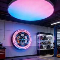 Film de plafond tendu RGB, boîte à lumière en membrane PVC, dégradé de couleurs dynamiques, intensité variable, pour murs de café et de bar, pour les grossistes