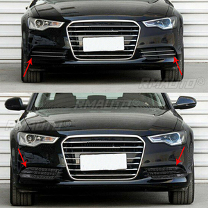 Paire de grilles de phares antibrouillard avant pour Audi A6 C7 2012 2013 2014 2015, style RS6, garniture de remplacement pour aérateur de pare-chocs avant - Product Image 3