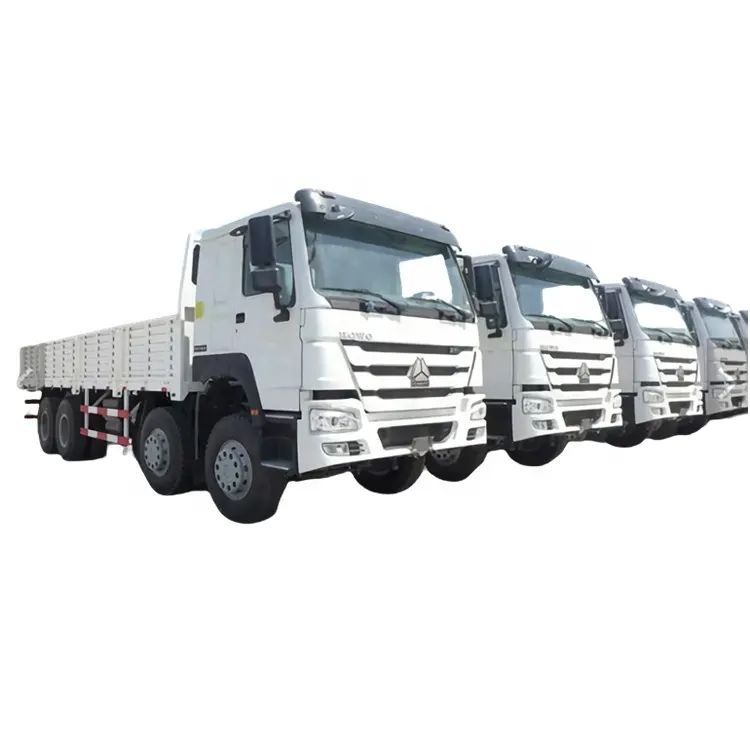 8X4 HOWO tek kabin kamyon vagon 8M 8X4 kargo tepsisi gövdesi dİzel motor 9-speed isuzu yük taşıtı ürünler autotruck