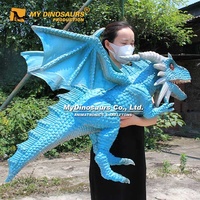 MyDino Marionnette interactive de haute qualité, bébé dragon bleu