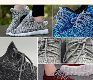 أربطة الحذاء تصنيع حار بيع البني عاكس الدانتيل الأحذية - Product Image 6