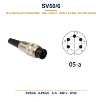 Capteur de déplacement MARPOSS M16 à connecteur mâle fileté IP40, transducteur de position linéaire LVDT, câble à souder 5 pôles 4-6 mm, modèle