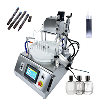 Machine de remplissage et de bouchage semi-automatique pour flacons roll-on de parfum et huiles essentielles de 10 ml avec bouchon à vis