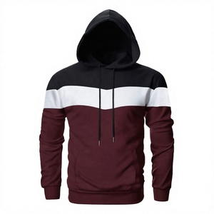 Sudadera con Capucha para Hombre, Diseño Color Block, Corte Regular, Informal, con Bolsillo, para Otoño - Product Image 1