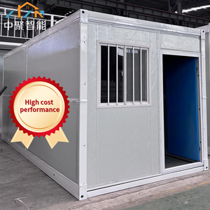 Bâtiment de conteneur de vie, bureau, café, préfabriqué modulaire pliable pas cher, panneau sandwich en acier de 20 pieds - Product Image 1