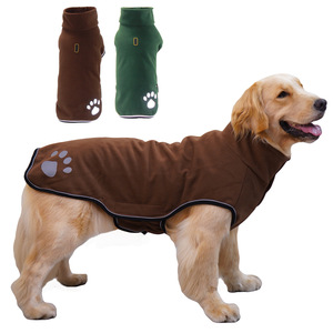 Chaleco Impermeable de Polar para Perros Grandes, Abrigo Cálido para Mascotas, Ropa de Invierno para Exteriores, Diseño sin Cordones, Ajuste Ajustable en el Pecho - Product Image 1
