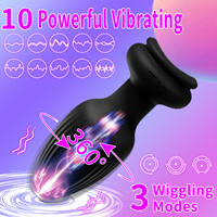 Sexbay Vibrierender Analplug mit Schwingendem Schwanz SM-Spielzeug Fernbedienung 10 Geschwindigkeiten Silikon Analplug für Frauen Paare
