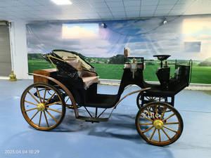 Nouvelle calèche de luxe pour mariage avec 4 roues en acier, idéale pour les visites royales et les chariots tirés par des chevaux - Product Image 3