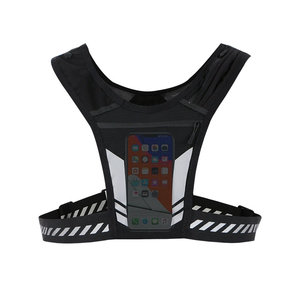 Sac à dos de cyclisme et course à pied réfléchissant et tendance, respirant, imperméable, en polyester, avec porte-téléphone, pour toutes les saisons - Product Image 6