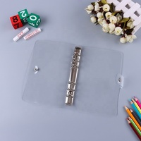Protège-cahier personnalisé à feuilles mobiles A4 A5 A6 A7 transparent souple avec 6 anneaux, classeur de budget en PVC