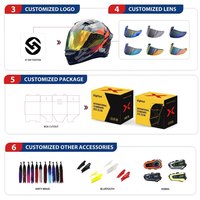 Casque intégral de moto 2026, certifié ECE DOT, pour la course moto