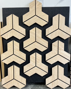 Paneles Acústicos Decorativos Hexagonales 3D <span class=keywords><strong>de</strong></span> Madera Ecológica, Fáciles <span class=keywords><strong>de</strong></span> Instalar, para Oficina y Sala <span class=keywords><strong>de</strong></span> Estar, Fabricante OEM/ODM - Product Image 4