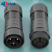 Connecteur électrique étanche 3 broches AC de haute qualité IP68 pour extérieur, paire mâle-femelle