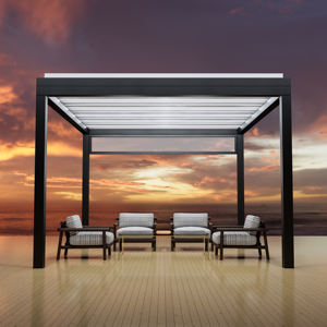Pérgola de tubo cuadrado blanco de aluminio moins cher pérgola <span class=keywords><strong>Palma</strong></span> XXL pérgola hardware metal acero - Product Image 2