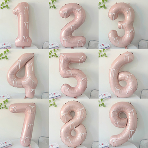 Combo <span class=keywords><strong>de</strong></span> Globos <span class=keywords><strong>de</strong></span> Número 0-9 con Lazo Rosa Coqueta para Decoración <span class=keywords><strong>de</strong></span> Fiesta <span class=keywords><strong>de</strong></span> Cumpleaños <span class=keywords><strong>de</strong></span> Niña - Product Image 5