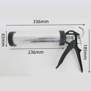 Pistola manual de calafateo de silicona de grado industrial con tubo de cartucho de aluminio de 12 pulgadas y 590 ml, mango OEM para construcción - Product Image 2
