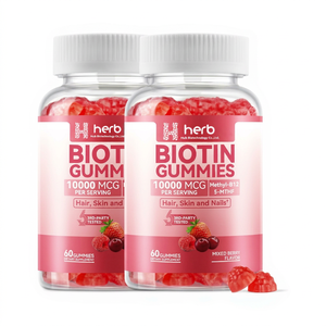 Gomitas de Biotina de Marca Privada ODM/OEM, Quemador de Grasa Natural, Suplemento para el Control de Energía, 60 Gomitas/Botella para Adultos - Product Image 1