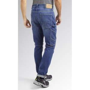 DIADORA UTILITY-702,179829-60023/S Ropa de trabajo en denim elástico lavado a la piedra azul claro de luna-PANTALÓN DE TRABAJO EAN 8053607262519 - Product Image 3