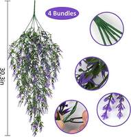 Plantes artificielles suspendues de haute précision, couleur lavande, pour hôtel, Noël, plafond, mariage, intérieur, maison, magasin, décoration