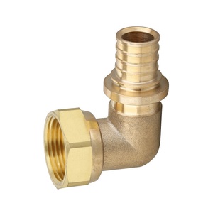 Conector Giratorio Deslizante de Latón <span class=keywords><strong>con</strong></span> Rosca Hembra en Forma de Codo para Tubería PEX, Conector Giratorio Deslizante para Calefacción por Suelo Radiante - Product Image 1