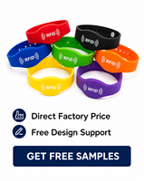Bracelet en silicone NFC 13,56 MHz, code QR personnalisé, logo, bracelet intelligent, étanche, bracelets RFID pour le contrôle d'accès en salle de sport