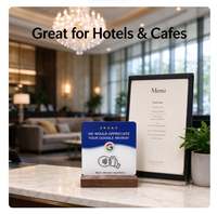 Carte NFC en acrylique pour avis Google, plaque étanche personnalisable avec logo, pour restaurant, café, hôtel, livraison rapide, stock disponible, NTAG213