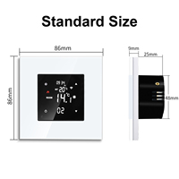 Interrupteur mural WiFi Touchmi pour la maison, norme européenne/britannique, thermostat WiFi avec écran LCD, commande à distance par application