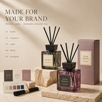 Difusor de Aromas Cuadrado de Vidrio Personalizado de 200 ml, Aromas Mixtos al por Mayor, Fragancia para el Hogar de Marca Privada para Venta al por Menor, Hoteles y Regalos