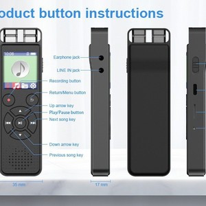 Digital Voice Recorder 16GB MP3 Format USB 2.0 Portable For Business Meetings Student Use - Product Image 3