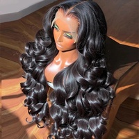 Perruques Lace Front en Cheveux Humains 13x6, Cheveux Vierges Bruts avec Cuticules Alignées, Perruque Complète Sans Colle en Cheveux Humains, Perruque Frontale en Dentelle pour Femmes Noires